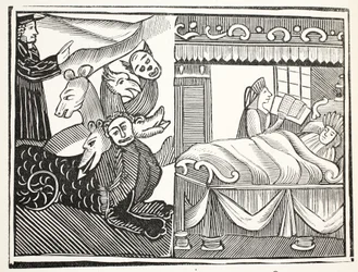 El milagro de los milagros, ilustración de Chap-books del Siglo XVIII de John Ashton, pub. 1882