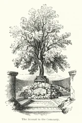 El Montículo en el Cementerio (grabado)