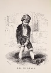 El recolector de barro, ilustración de London Labour and London Poor de Henry Mayhew, pub. 1862