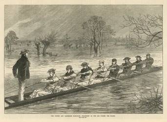 La carrera de botes de Oxford y Cambridge