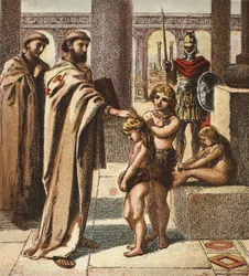 El Papa y los niños sajones
