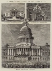 La Elección Presidencial en los Estados Unidos (grabado)