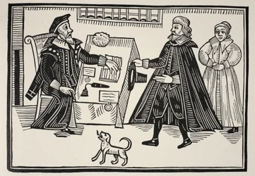 El procurador y el parator, página de título de un tratado sobre los abusos y exorbitancias de los Tribunales Espirituales, 1641