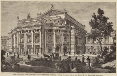 El nuevo Teatro Imperial de la Corte propuesto, Viena