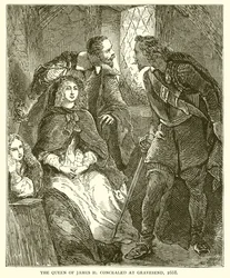 La reina de Jacobo II oculta en Gravesend, 1688