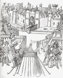 El Sitio de Rouen, Francia en 1418, de 