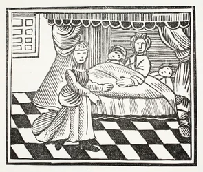El significado de los sueños, ilustración de Chap-books del Siglo XVIII de John Ashton, pub. 1882