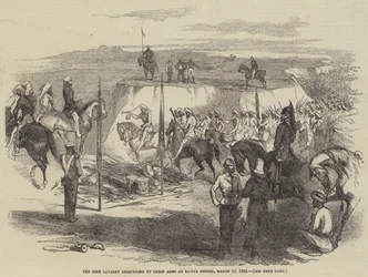 La Caballería Sikh entregando sus Armas en Rawul Pindee