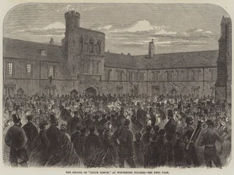 El canto de "Dulce Domum," en el Winchester College