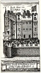 La perspectiva sur de parte del castillo de Bristoll, pub. 1893