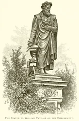 La estatua de William Tyndale en el Embankment