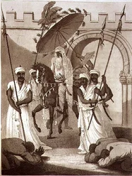El Sultán de Marruecos Saliendo a Dar Audiencia, pub. por Henry Colburn