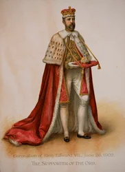 El portador del orbe en la coronación del rey Eduardo VII