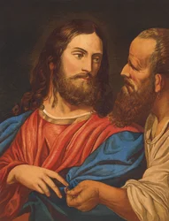 El dinero del tributo (litografía en color)