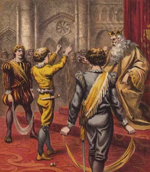 El gato blanco (litografía en color)