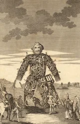 El Hombre de Mimbre de los druidas, de The Complete English Traveller, o una nueva encuesta y descripción de Inglaterra y Gales, pub. 1771