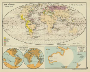 El mundo 1588-1650 (litografía en color)