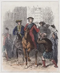 El joven caballero entrando en Edimburgo