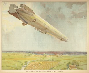 El zepelín III. Dirigible alemán en pleno vuelo. Libro de dirigibles para gente pequeña. Londres: Ernest Nister, [1912]