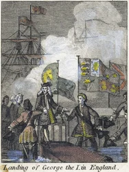 La llegada del rey Jorge I a Inglaterra