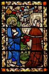 La ventana este que representa a San Pedro y Simón el Mago