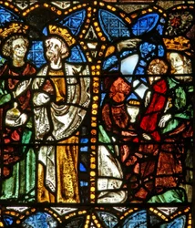 La ventana este que representa la Adoración de los Magos