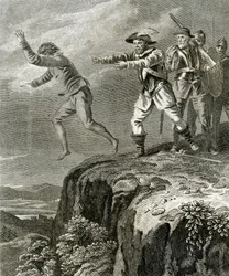 La fuga del mártir protestante Antonio, Guiguo, c.1830 (grabado)