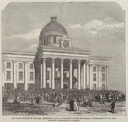 La inauguración del honorable Jefferson Davis