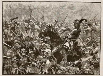 La última resistencia de Schwarz y sus alemanes, ilustración de Cassells Illustrated History of England