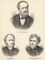 El difunto reverendo Mark Pattison, Dr. Rickersteth, el difunto obispo de Ripon, el reverendo derecho (grabado)