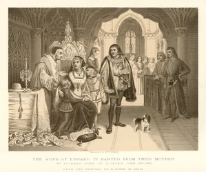 Los hijos de Eduardo IV separados de su madre