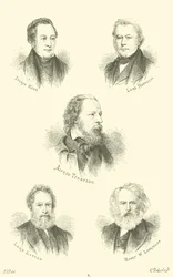 Thomas Hood, Lord Macaulay, Alfred Tennyson, Lord Lytton, Henry W Longfellow