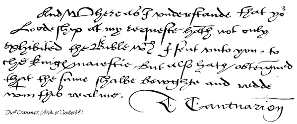 Thos Cranmer, (Arzobispo de Canterbury)