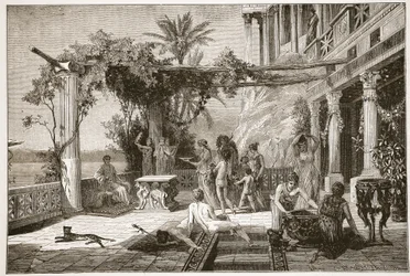 Tiberio en Capreae (litografía)