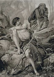 Timón y Apemantus, de Timón de Atenas de William Shakespeare (1564-1616)