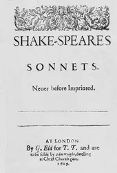 Portada de los Sonetos de Shakespeare