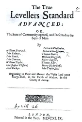 Página de título de The True Levellers Standard, publicada el 26 de abril de 1649