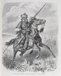 Soldado de la guardia del cuerpo del jeque de Bornu, de 
