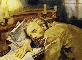 Tchaikovsky a menudo estaba exhausto y se dormía en su piano