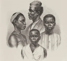 Tipos de la Costa de Loango, de La Historia de la Humanidad, Vol.III, por Prof. Friedrich Ratzel, 1898