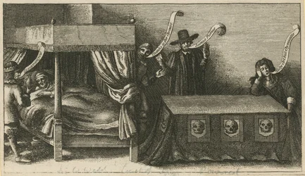 Escena de dormitorio no identificada