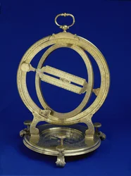 Anillo de Esfera Equinoccial Universal, probablemente hecho por Thomas Heath, c.1730 (latón)
