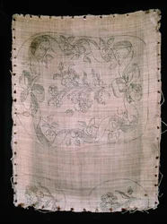 Diseño de bordado no utilizado para respaldo y brazos de asiento