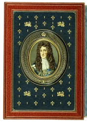 Cubierta superior, con miniatura de retrato ovalado de Carlos II, 1902