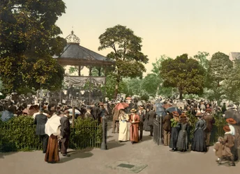 Valley Gardens, Harrogate, pub. 1900 (litografía en color)