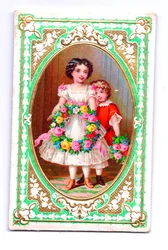 Tarjeta de Navidad Victoriana, c.1880