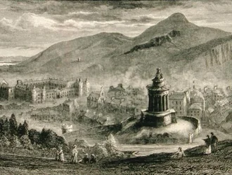 Vista desde el Monumento a Burns, Calton Hill, Edimburgo en c.1880, de 