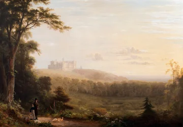 Vista del castillo de Belvoir, c.1820