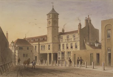 Vista de Bridge House en Bridge Yard, Tooley Street, 1846