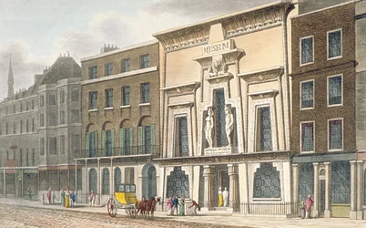 Vista del Museo Bullocks, Piccadilly, 1815